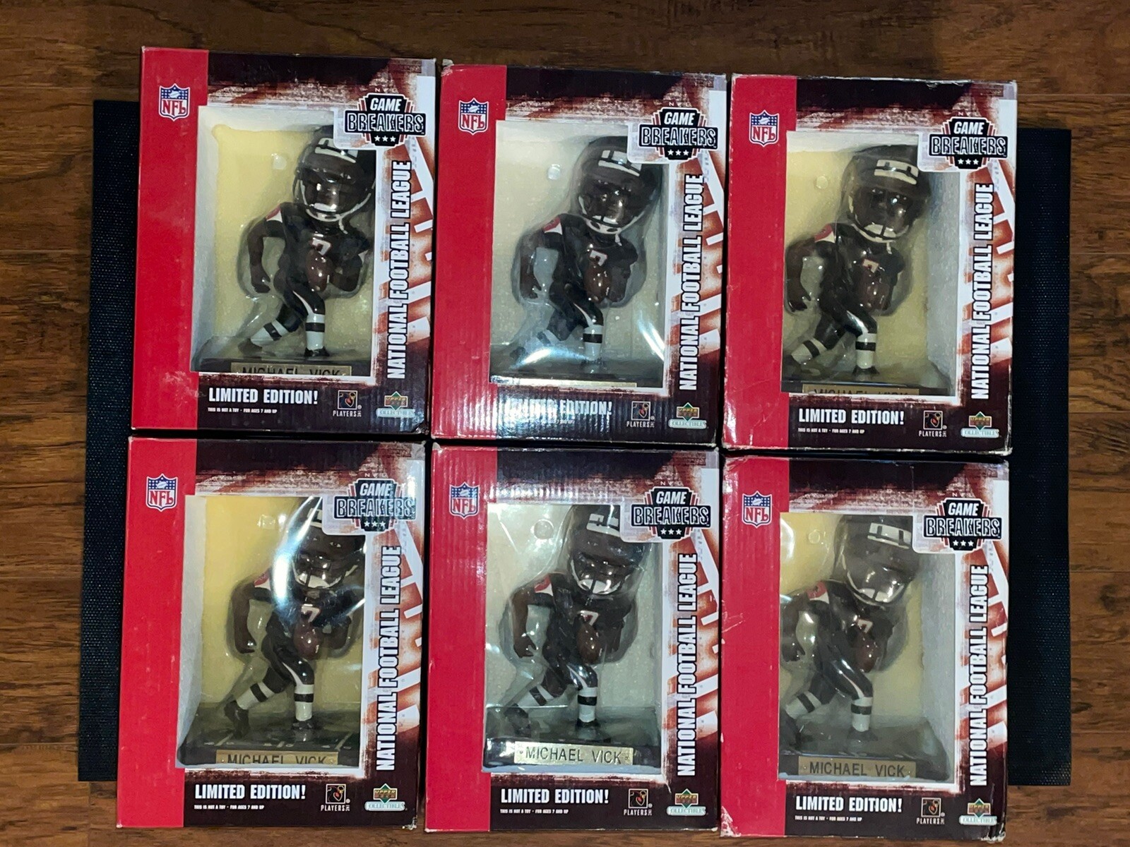 Michael Vick Football Figure Lot Figurine Game Breakers 6 UD Upper Deck 2003 NFL