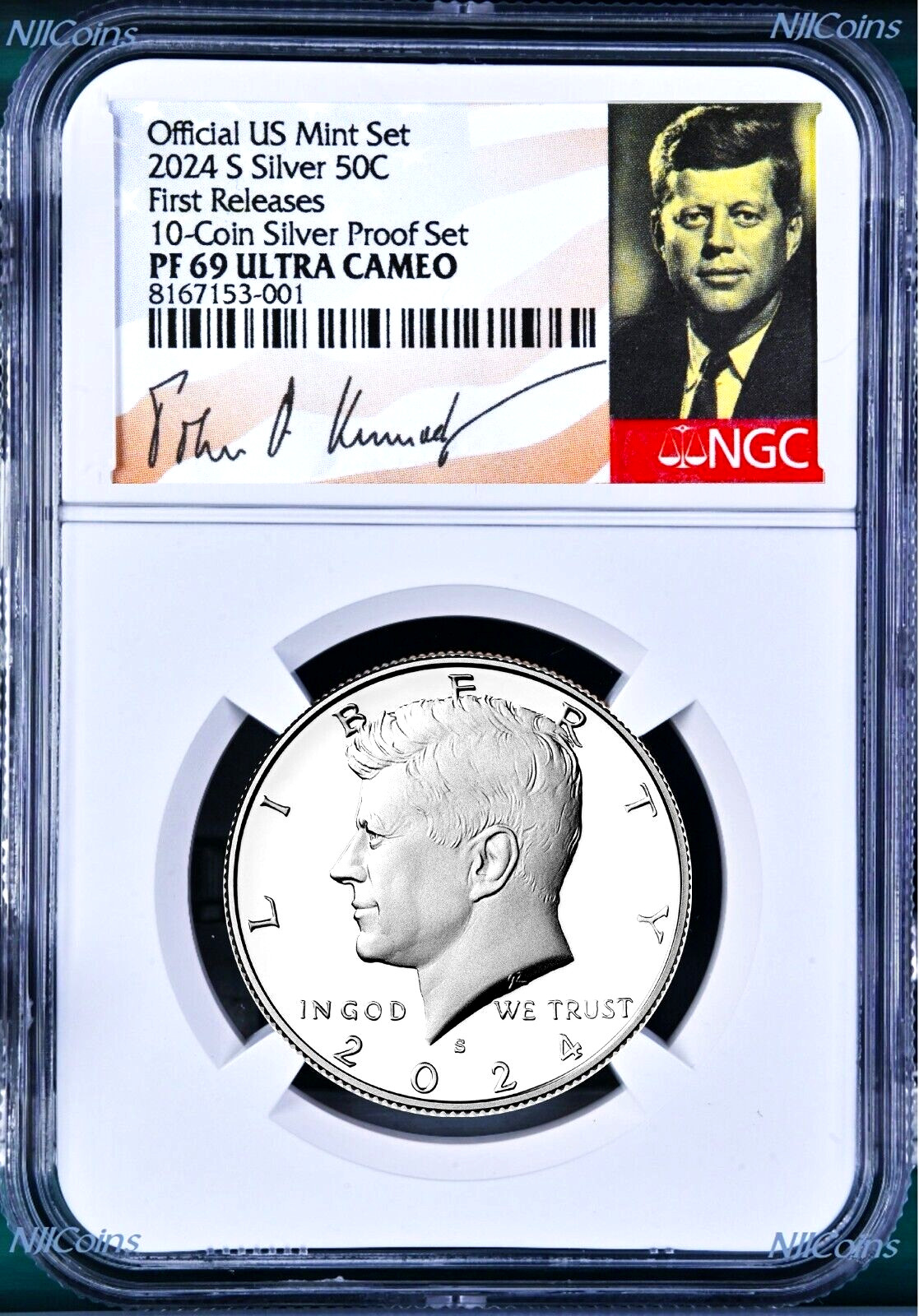 2024 S Proof SILVER Kennedy Half Dollar 50c NGC PF69 UC FR "10-Coin-PF-SET"