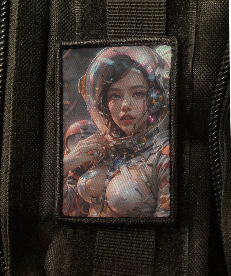 Space Girl Patch Astronaut Morale Hook [sub]