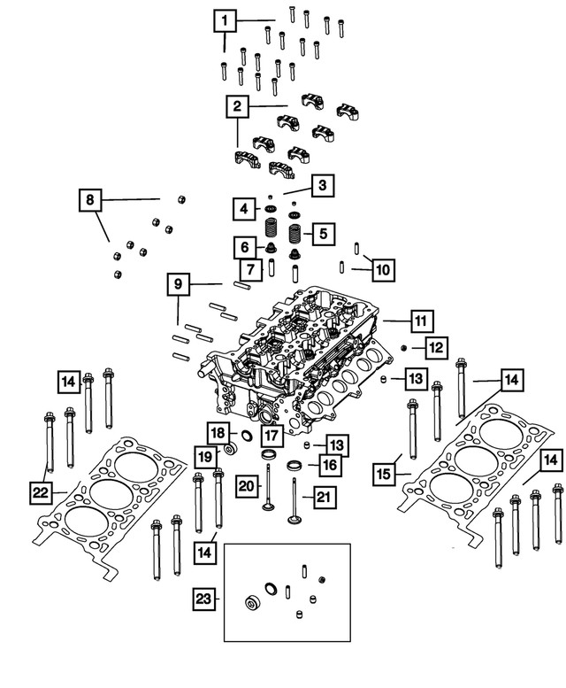 Genuine Mopar Cylinder Head Hardware Kit 68490162AA