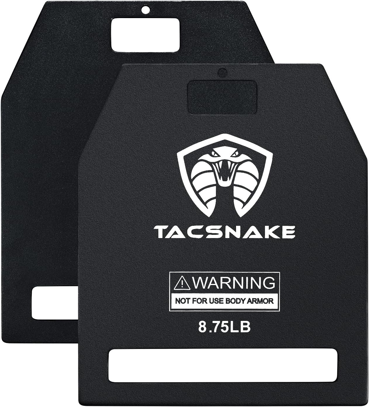 Tacsnake Weight Vest Plates Black 8.75 Lb. Set of 2 New