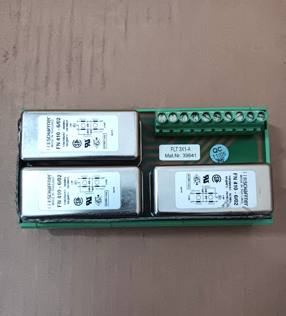 Phoenix Contact FLT 3X1-A Mat # 39641 110/250 VAC
