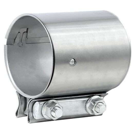 Exhaust Clamp Butt Joint Exhaust Band Clamp Sleeve Coupler 304 2.5 inch
