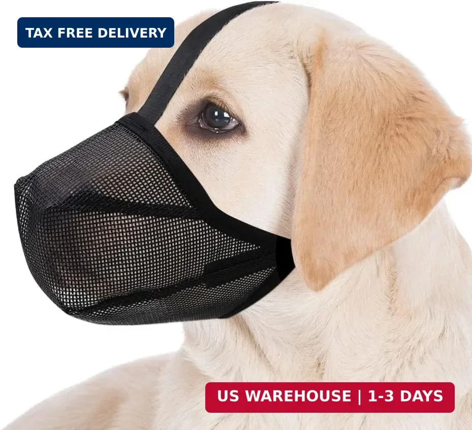 Dog Muzzle,Mesh Soft Muzzle for Small Medium Large Sized Dogs,Dogs can Pant and