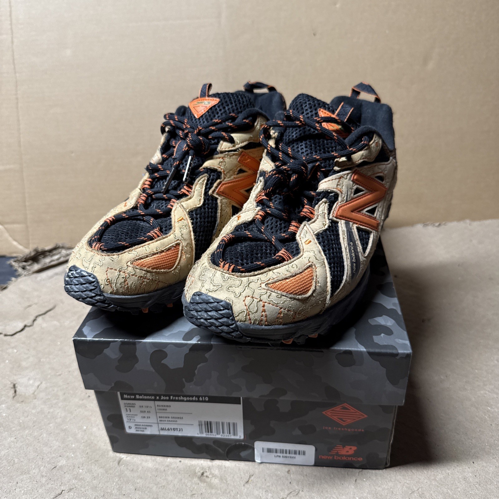 New Balance x Joe Freshgoods Men's Running Shoes Size 11 D ML610TJ1 Brown Orange