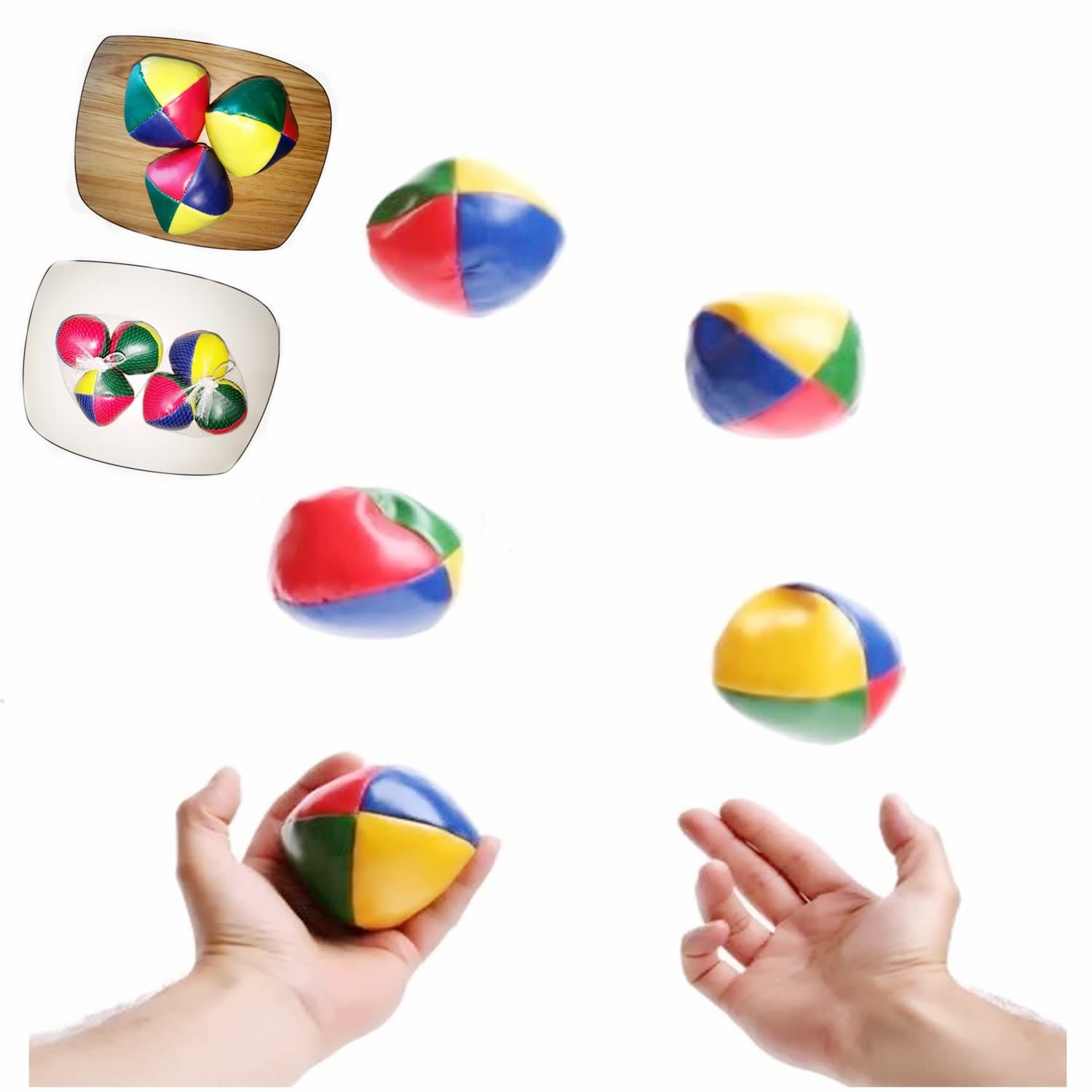 6 Pcs Juggling Balls Set Mini Multi Colored Juggling Ball Game | Beginner Pra...