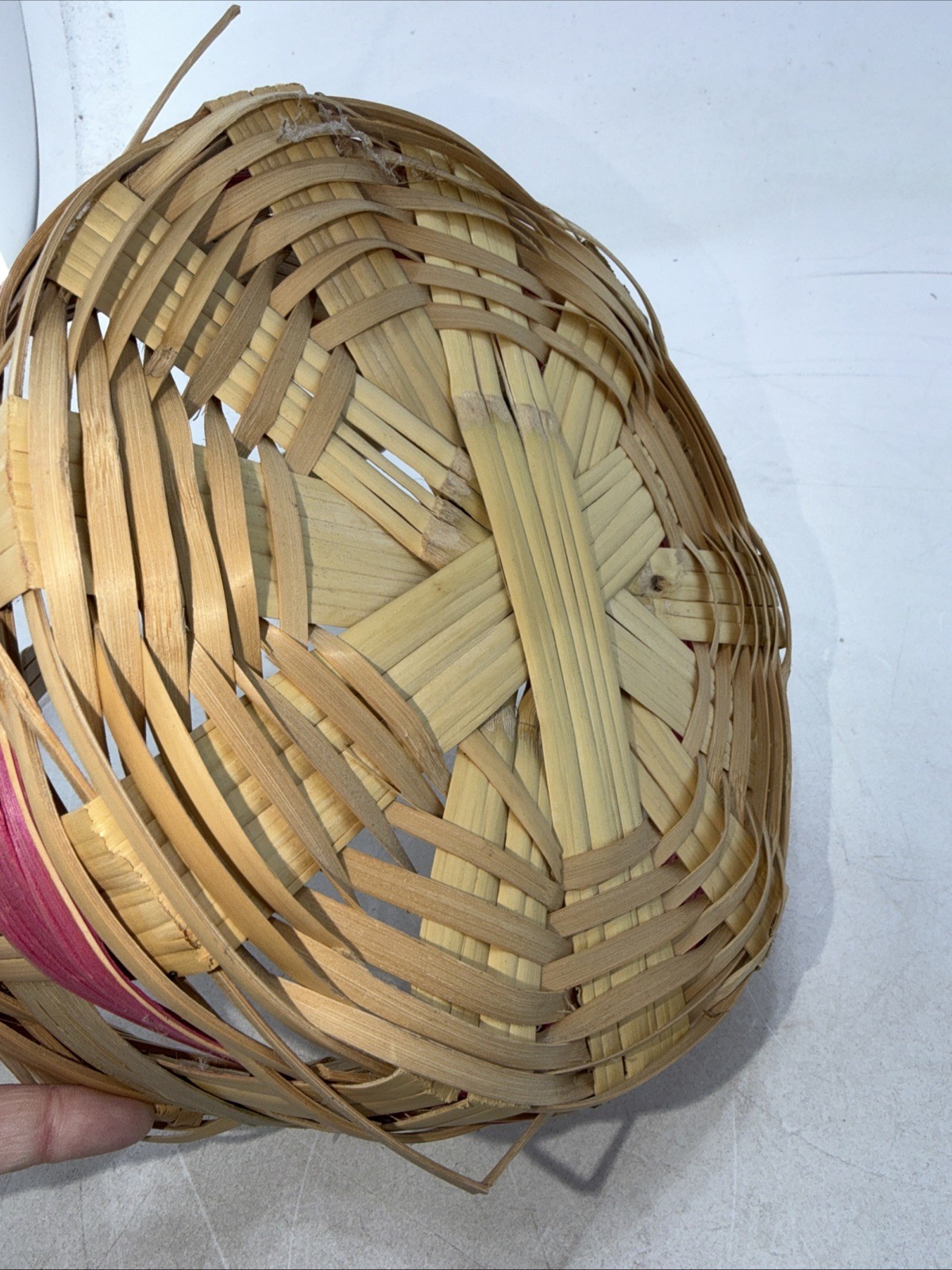 Medium Rattan Wicker Easter Basket Egg Holder Spring Holiday Decor Storage