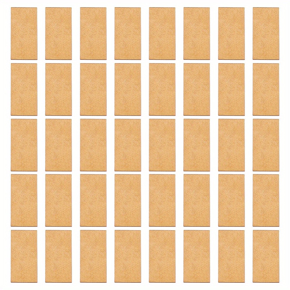 50 pcs Mini Rectangle Wooden Bases 1.5x0.8inch Bases for Miniatures
