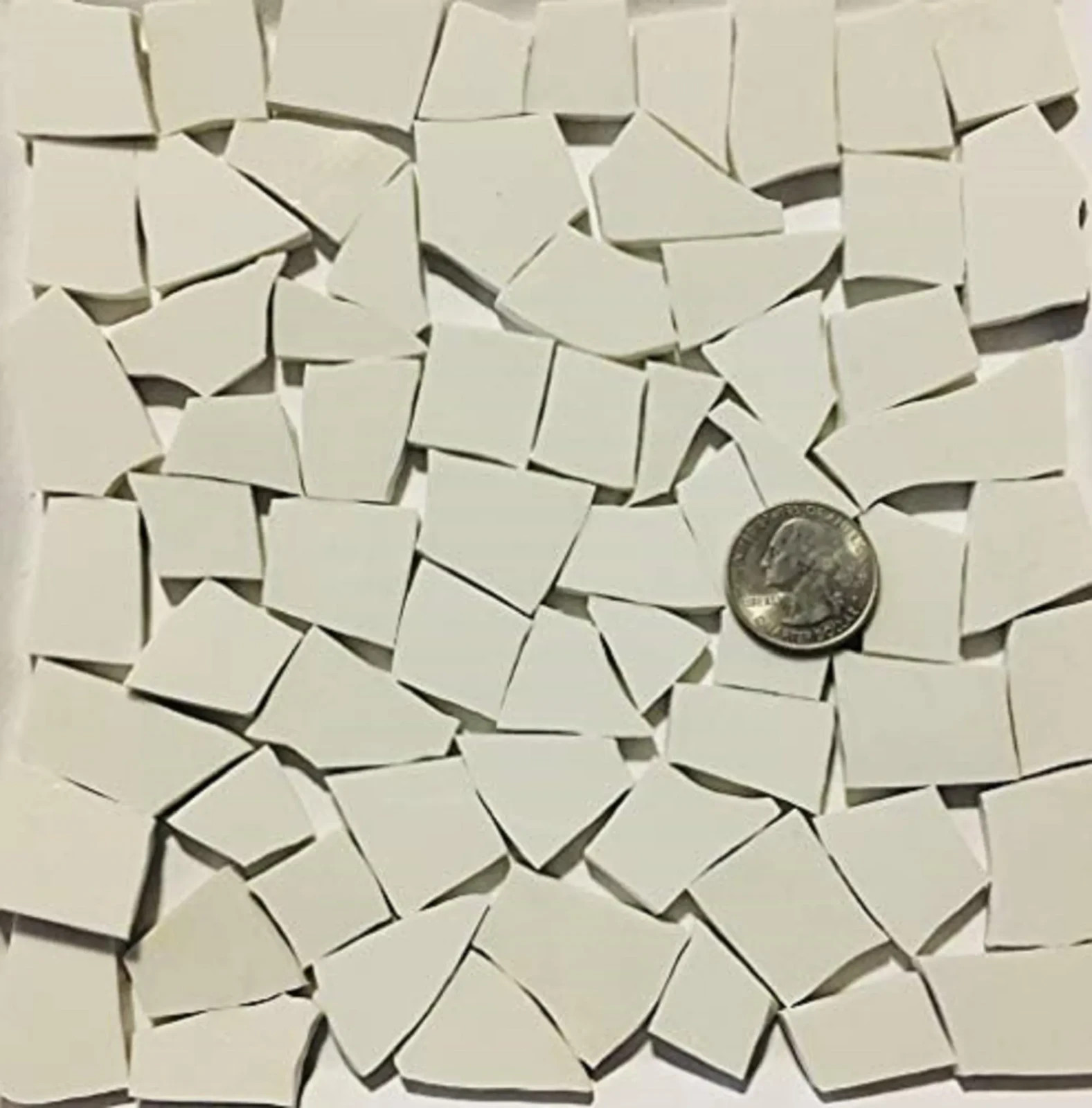 Mosaic Art Crafts Supplies - White Tiles F401
