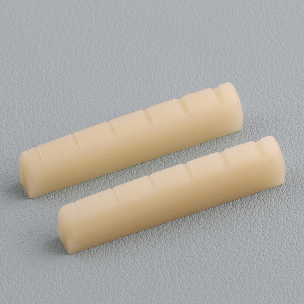 2pcs Unbleached Slotted Bone Nut for YAMAHA FG Series Acoustic Guitar 43x5x9mm