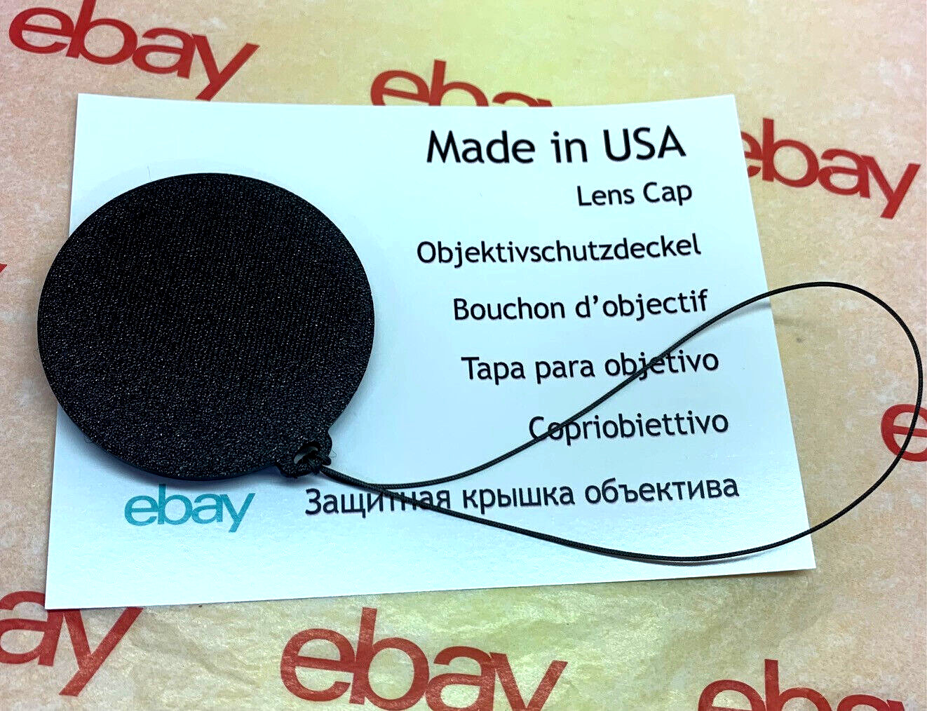 Slip On LENS CAP 65mm to 65mm outside diameter applications or 65mm Rear Threads