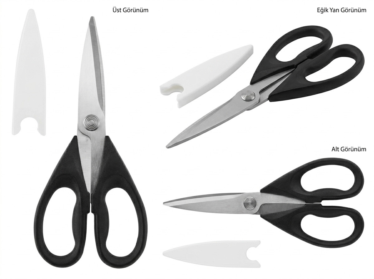 All-Purpose Kitchen Shears with Protective Sheath, Durable Stainless Steel Blade