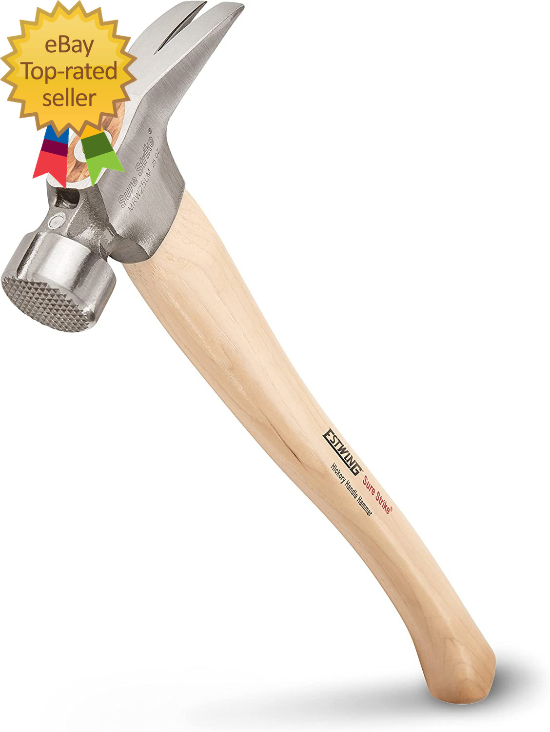 Sure Strike California Framing Hammer   25 Oz Straight Rip Claw with Milled Face