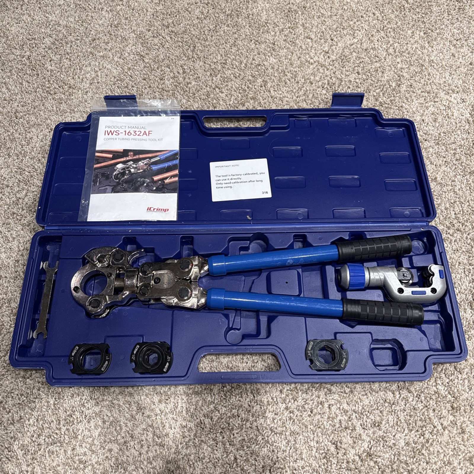 Propress Tool for Copper Pipe – Copper Pipe Crimping Tool with 1/2", 3/4", 1" Ja