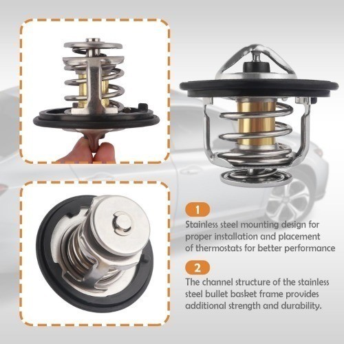 Heavy Duty Engine Coolant Thermostat for Car, Compatible with OEM# 19301-PAA-306