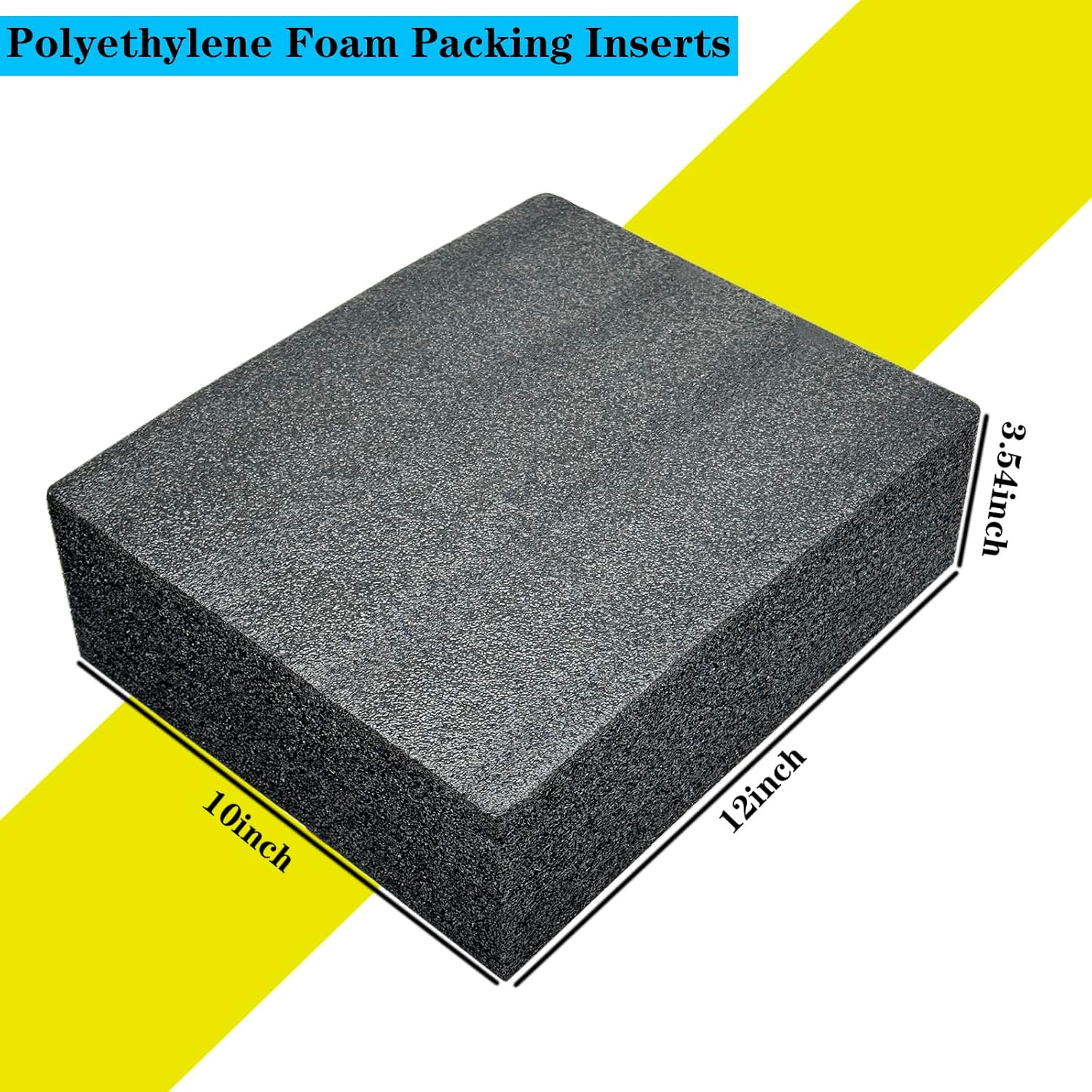 2PCS Cuttable Polyethylene Foam Block 12X10X3.5Inch Packing Sheet,9Cm/3.5In Thic