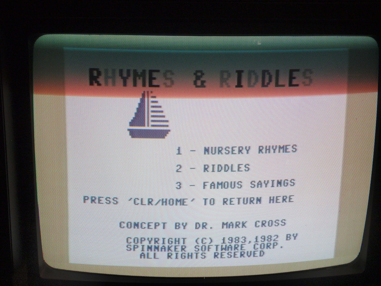 Rhymes & Riddles 1982 Spinnaker Game In Box 5.25" Floppy Disk for Commodore 64