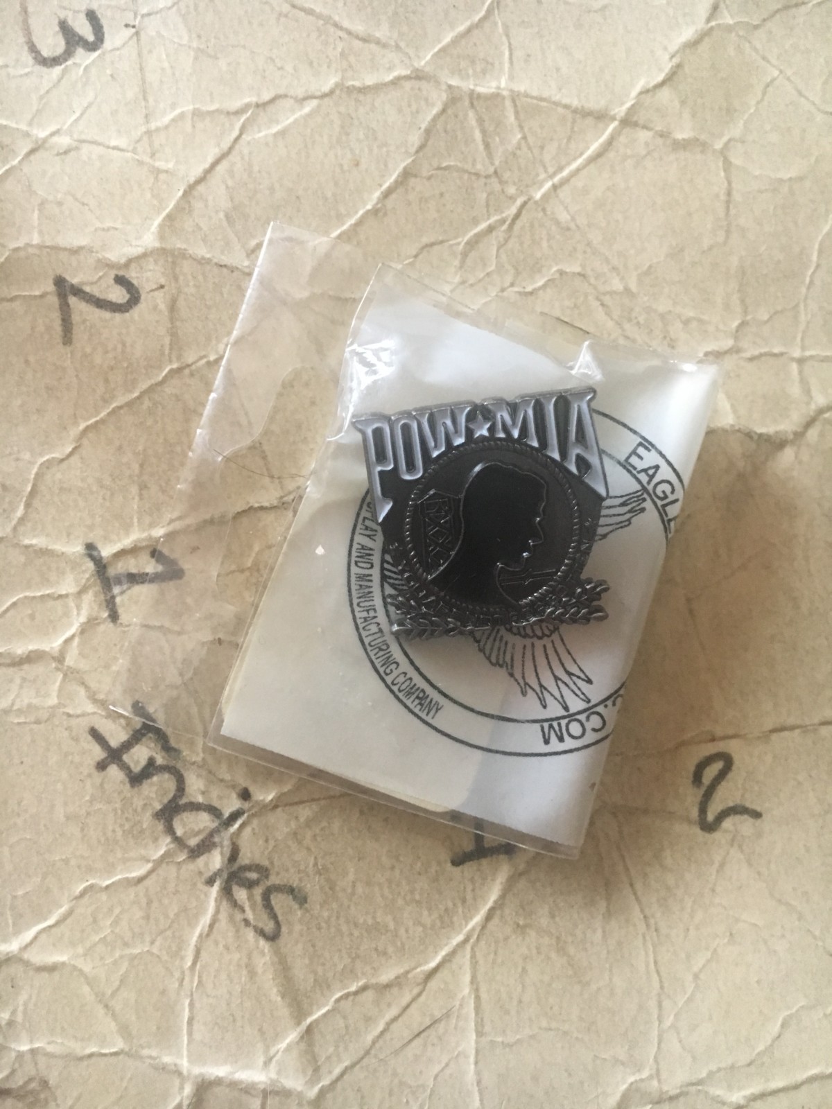 US Military POW MIA lapel PIN CLUTCH BACK 9/15/25 variant 2