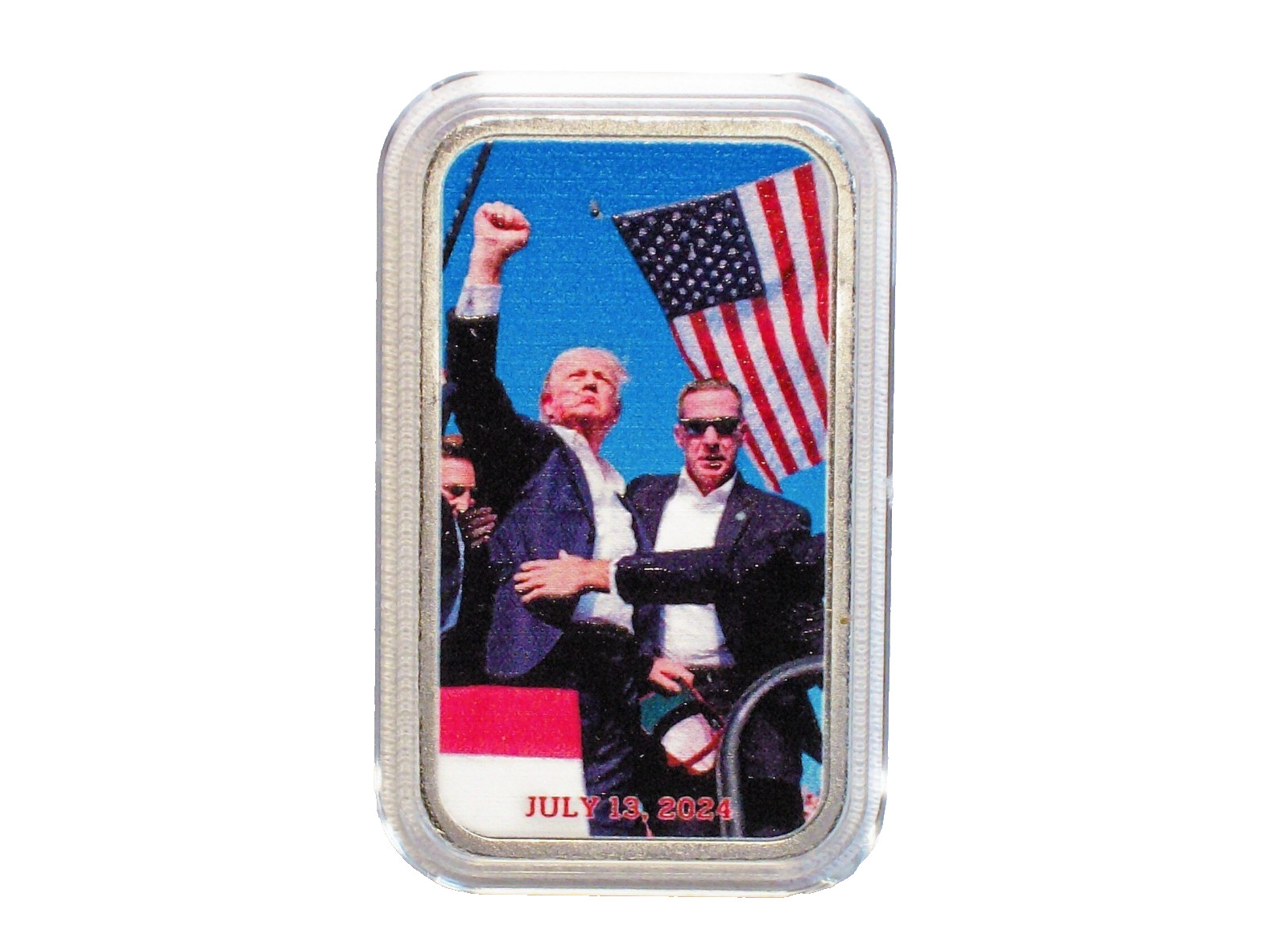 Donald J. Trump -July 13, 2024 - 1 Troy Oz Silver Bar - Fight, Fight, Fight