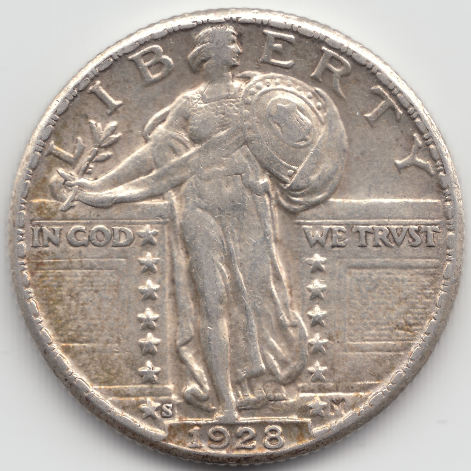 1928 S Standing Liberty Quarter, AU