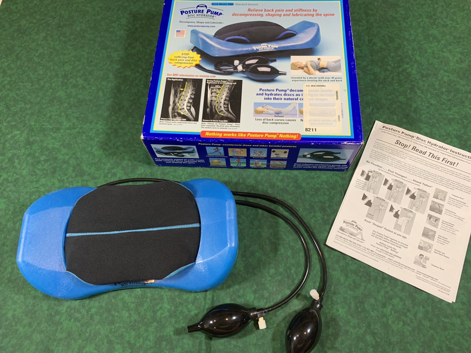 POSTURE PUMP Relief for Low Back Pain Elliptical Back Rocker Disc Hydrator 2000
