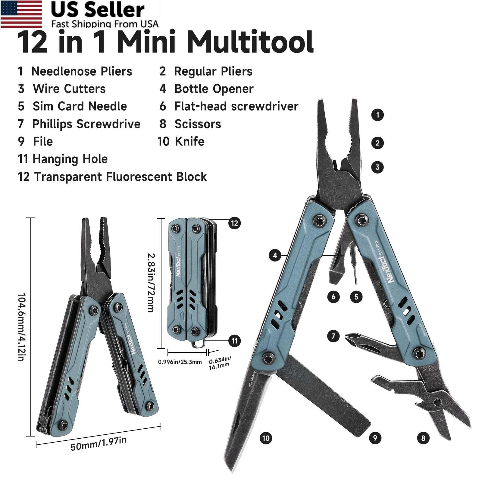 NexTool Mini Sailor S11 Pro Keychain Multitool - Compact Small,
