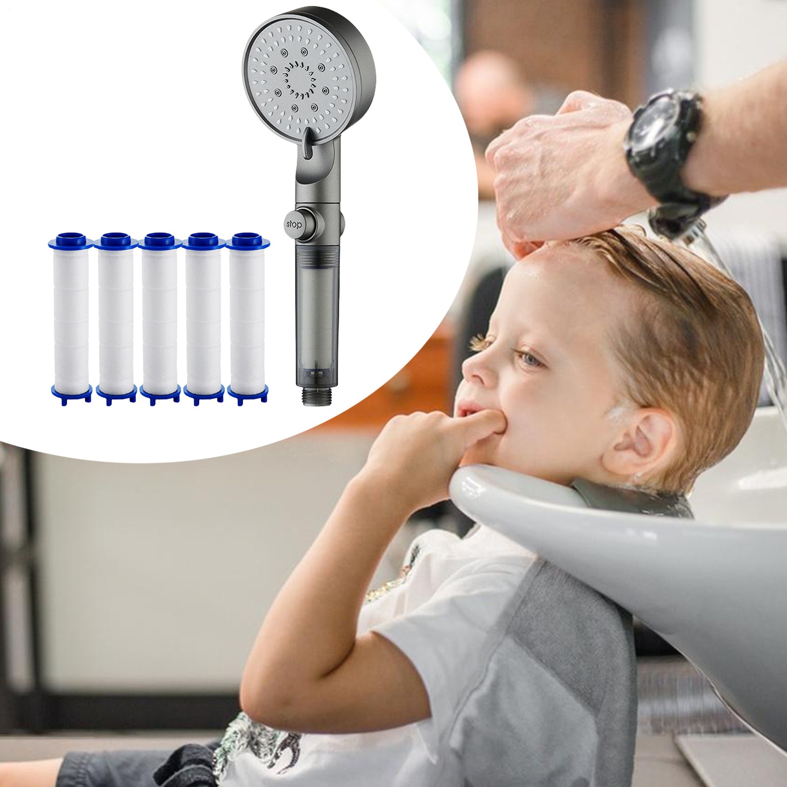 HydroBoost High Pressure 5-Mode Filtered Shower Head, HydroBoost Shower Head