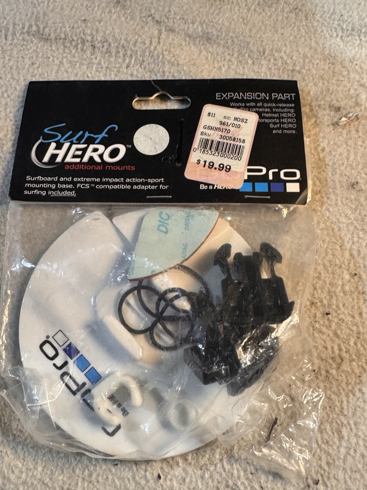 GoPro Surf Hero Expansion Part Surfboard Extreme Impact Sport Mount Brand New!!