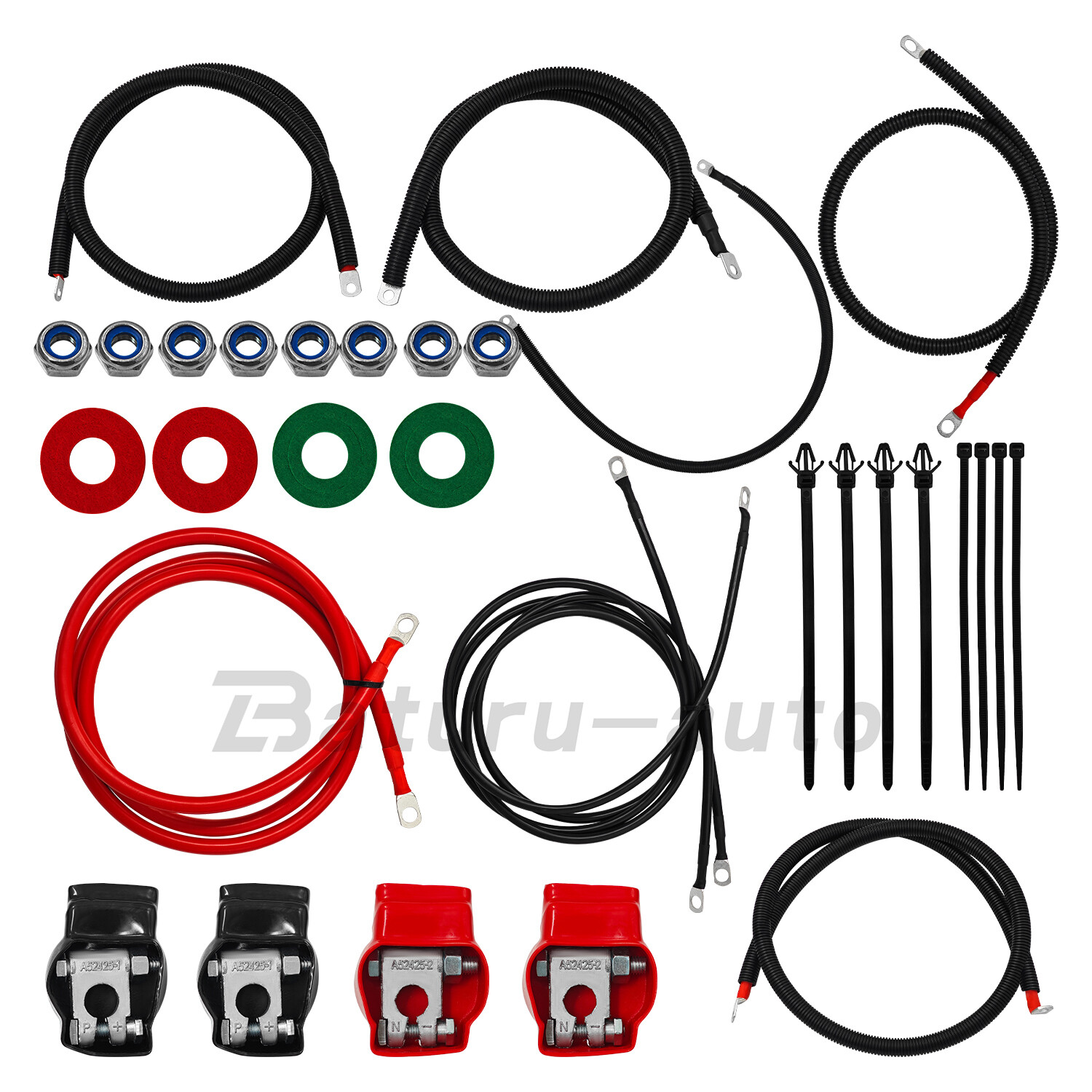 For 1999-2003 Ford 7.3L Powerstroke Diesel Battery Cable Kit Positive & Negative