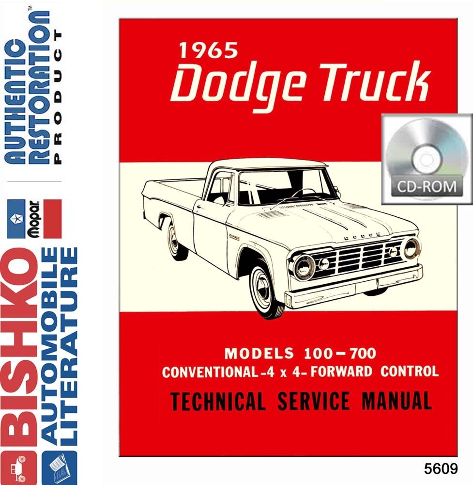 1965 Dodge D/W 100-700 Truck Factory Shop Service Manual CD