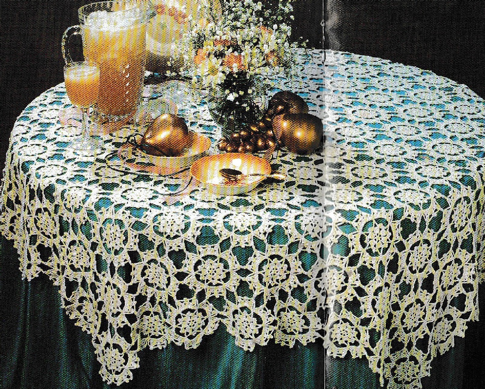 Morning Star Tablecloth - 56" x 64" - Size 10 Cotton - Crochet Pattern ONLY