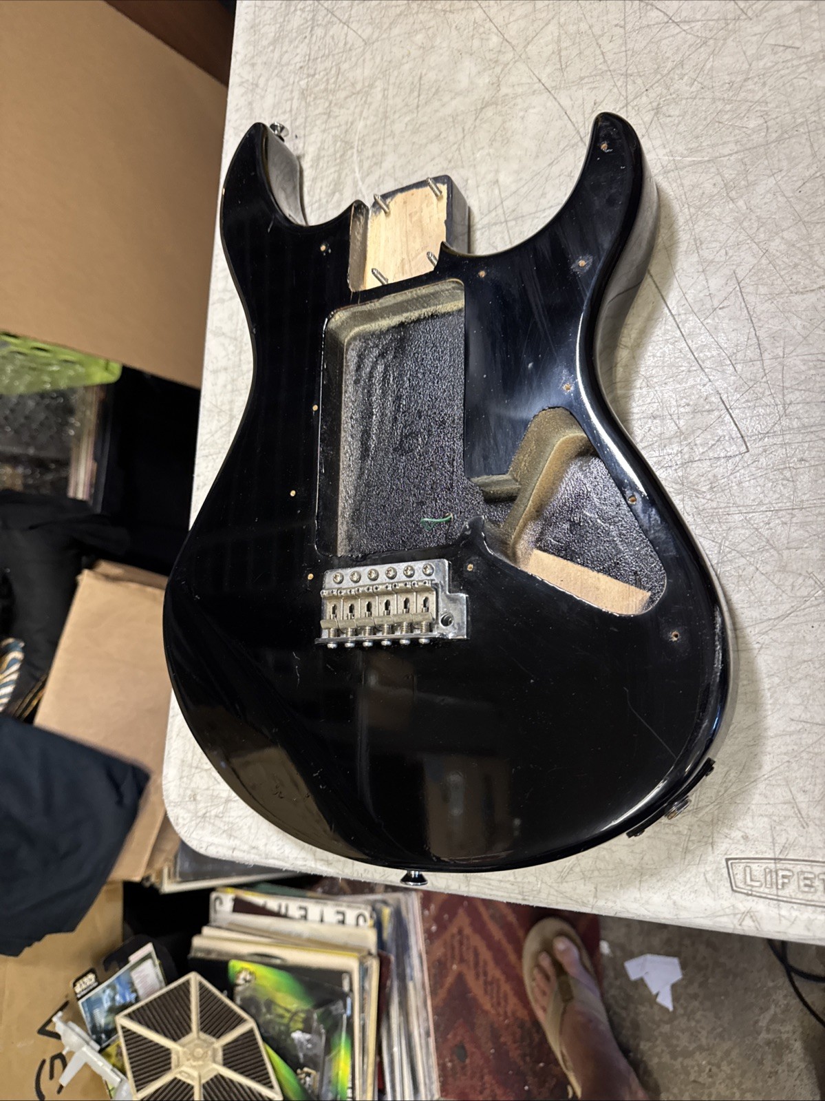 Yamaha EG303 Strat Guitar Body black- Build, Pool Rout w/ Bridge