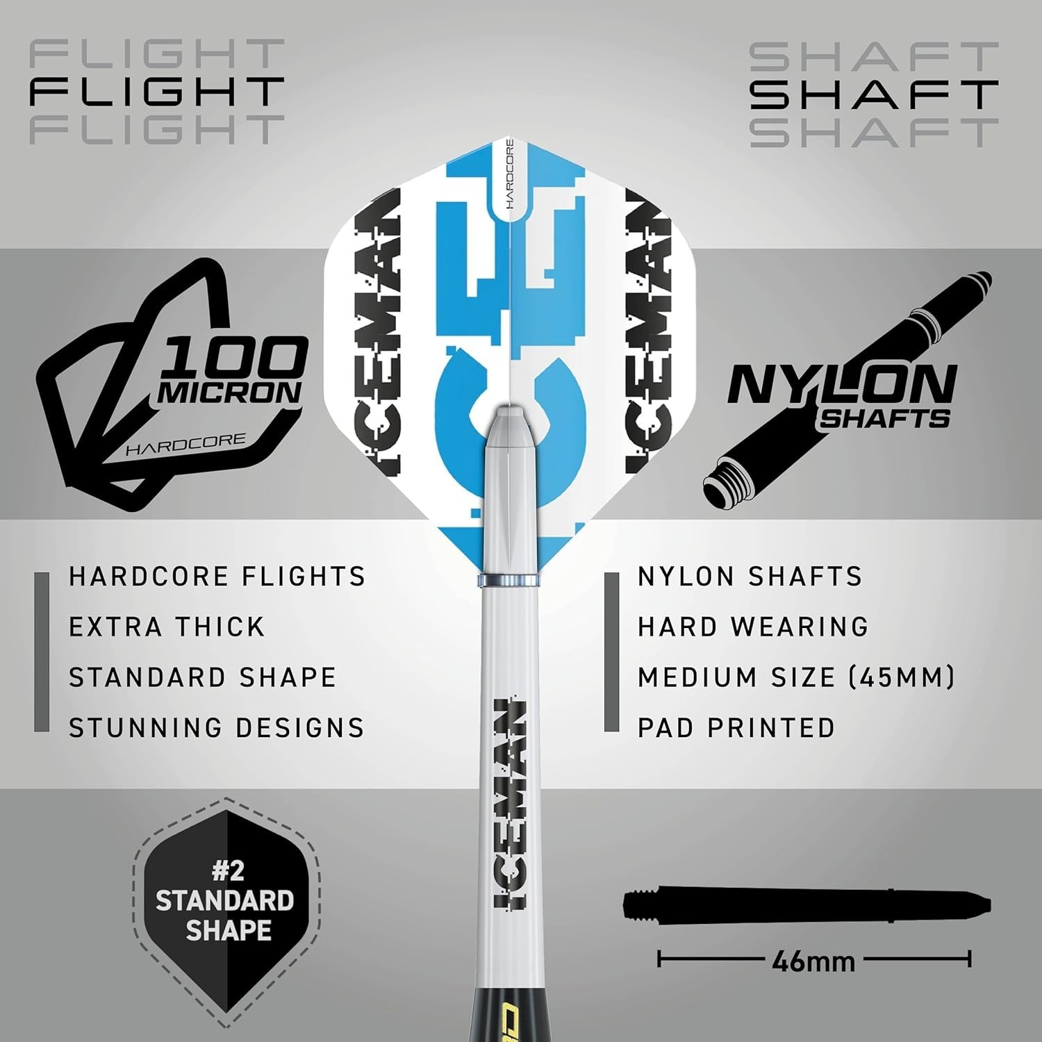 Dart Game Enhancer - 50-Piece Set with Iceman Design & Customization Options