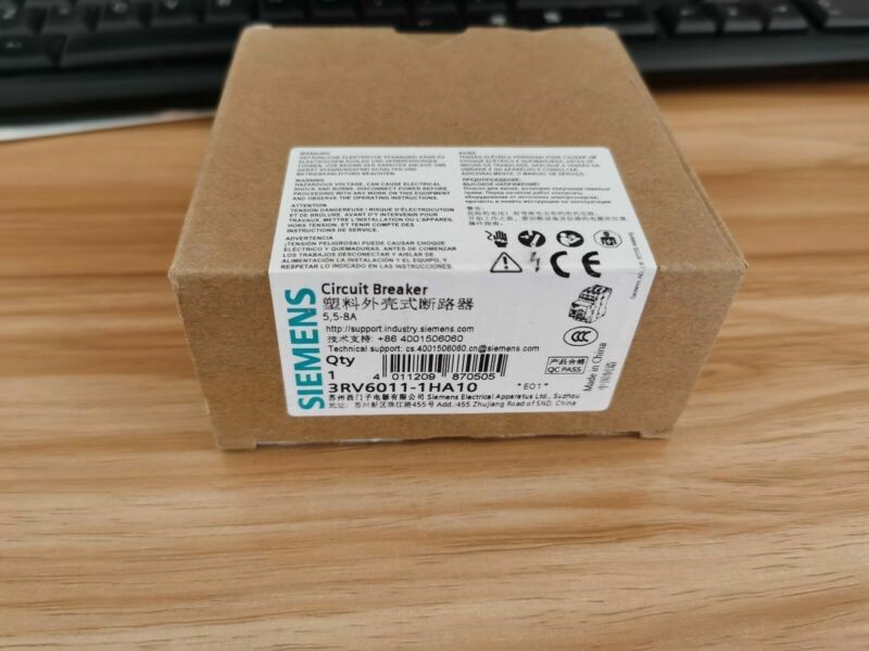 1PC New Siemens 3RV6011-1HA10 Circuit Breaker 5.5-8.0A In Box Brand Free Ship