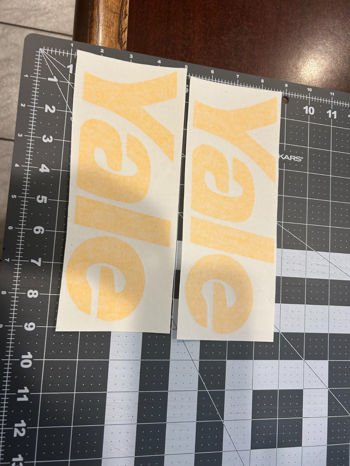 Yale Forklift Decal - Yellow Vinyl Yale Decal  Set of 2