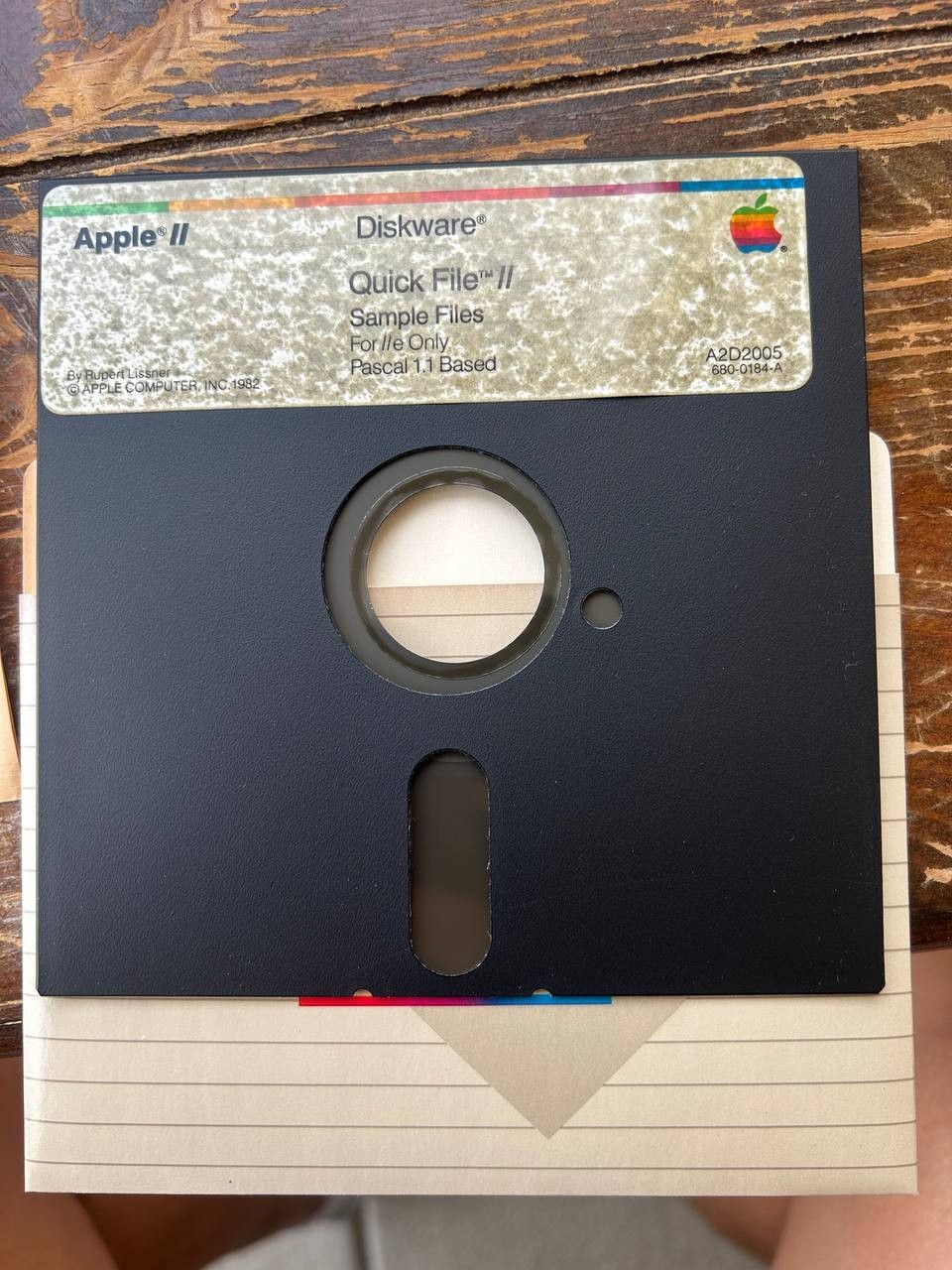 Apple II Quick File II Software with Disks. Manuals. Box. 1982 year