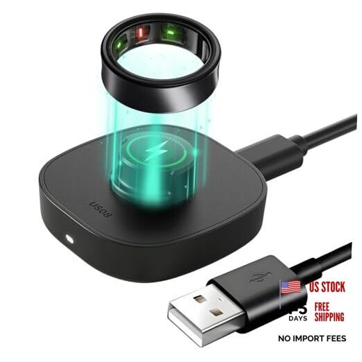 Compatible with Aura Ring Gen 3 Charger, Fast Charging Dock with USB-C Size 8