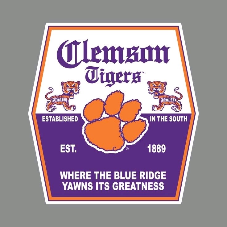 Clemson Tigers Sticker NCAA Football Die Cut Laminated