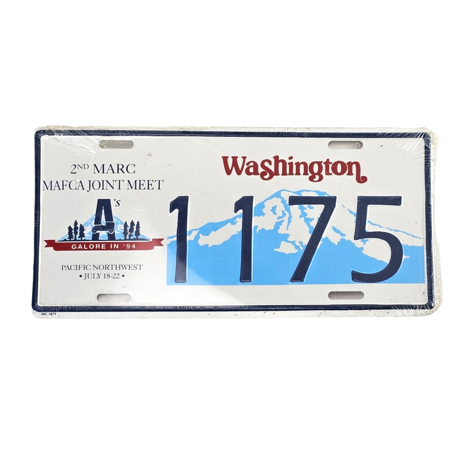 2nd Annual MAFCA Booster License Plate Model A Ford Club Washington NIP 6.5"