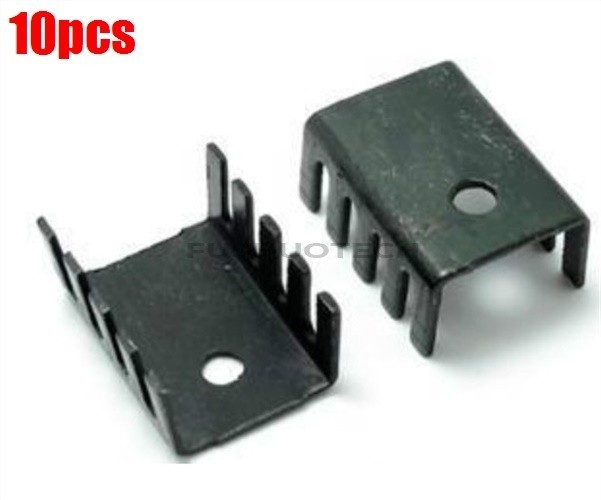 10pcs TO220 TO-220 black aluminum heat sink 20X15X10MM IC EN *tn