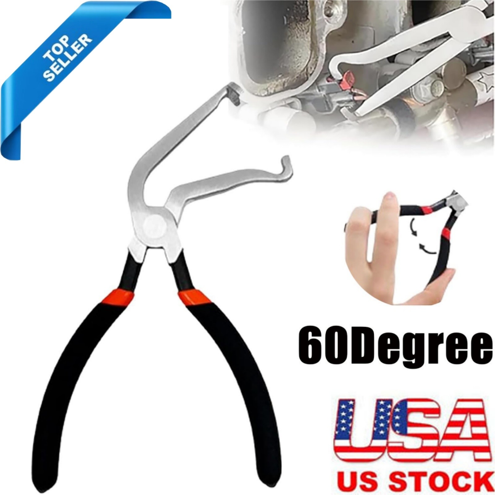 60 Degree Electrical Disconnect Pliers Fuel Line Plier Disconnect Repair Tool *1