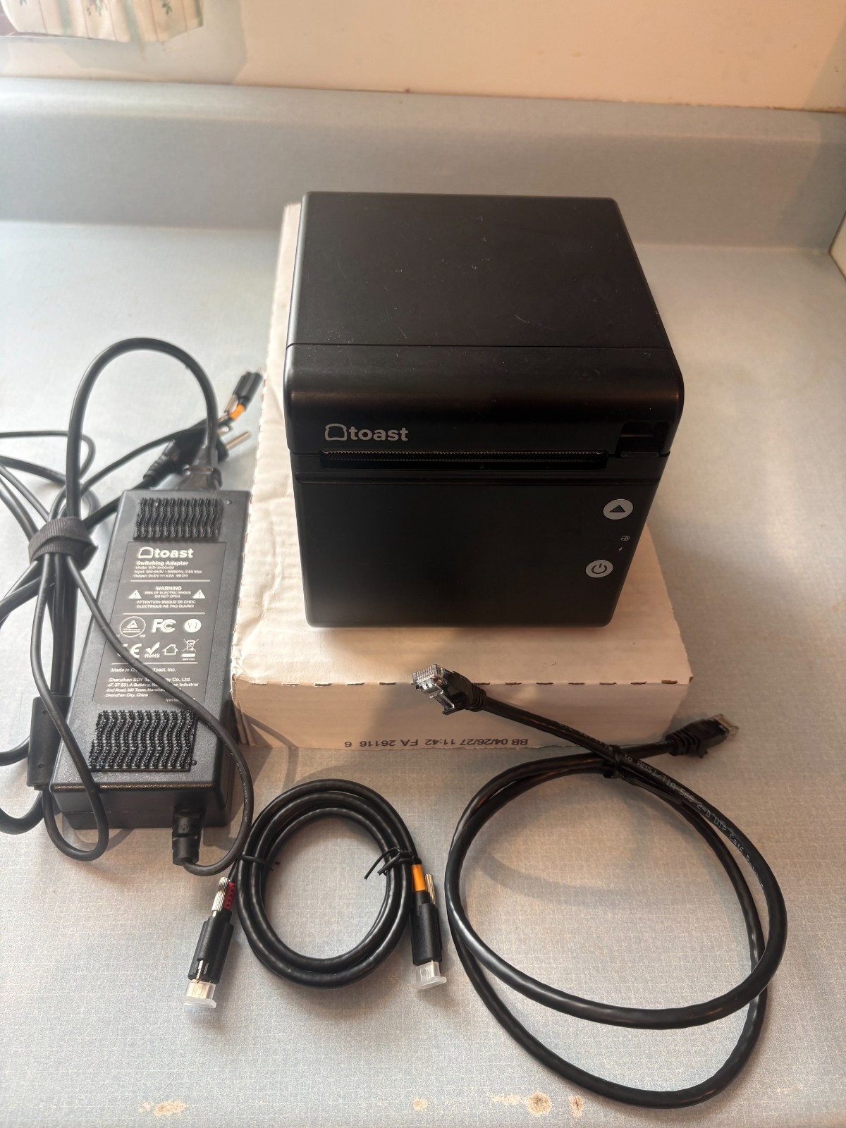 Toast TP200 Thermal Receipt Printer Ethernet USB w/ Correct Power Supply & Cable