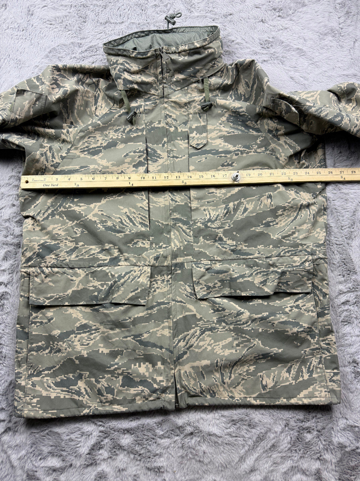 USAF Air Force Jacket Large Regular Parka All Purpse Tiger Stripe Gortex Barrier