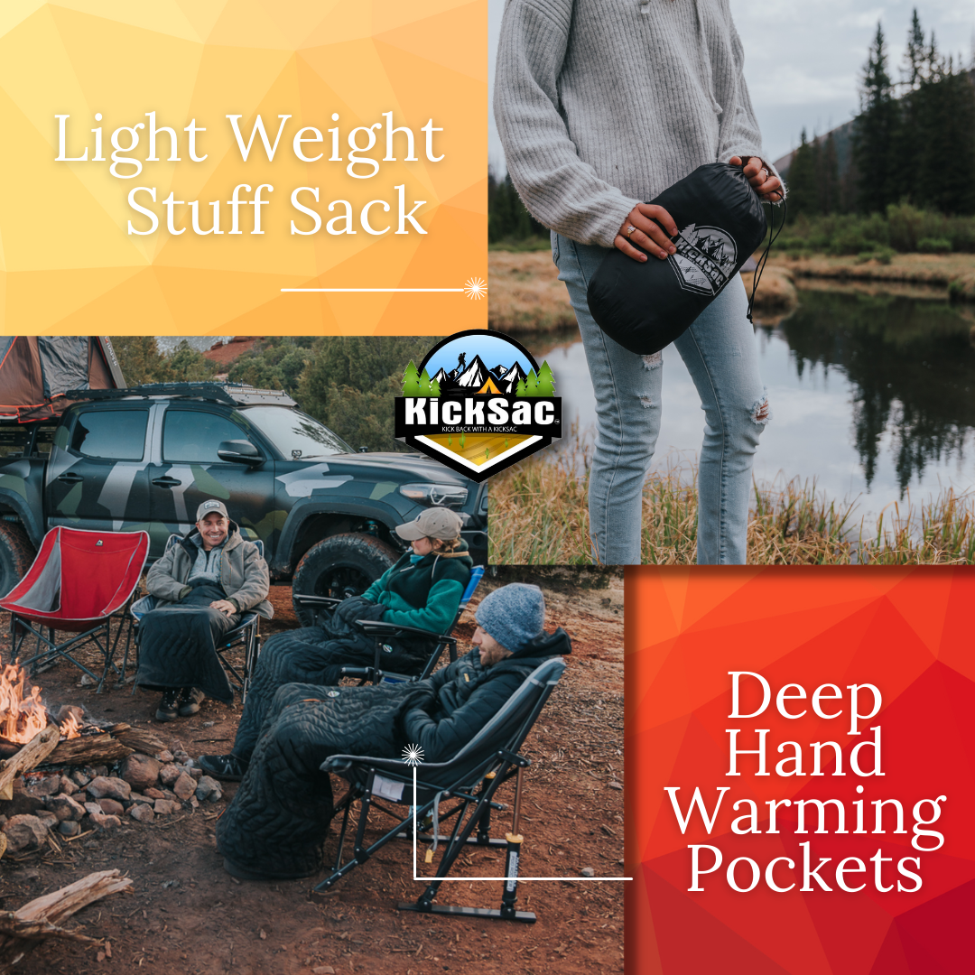 Packable Windproof Waterproof Outdoor Stadium Blanket Camping Hockey Soccer UTV