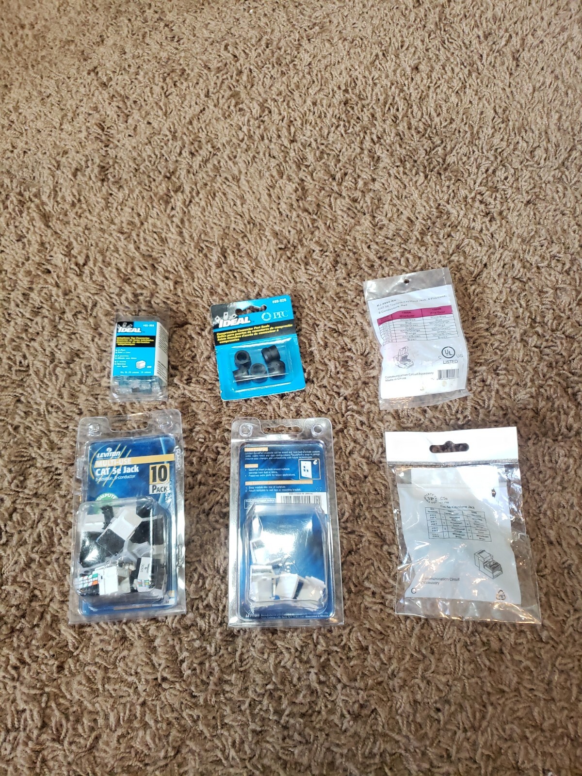 Leviton Cat Jack Lot 5e Ideal Connectors Blank Inserts