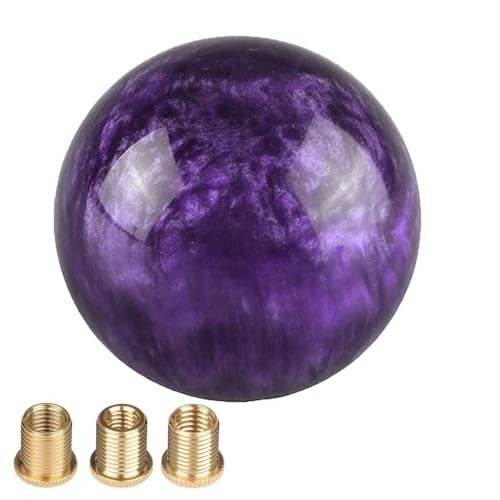 Round Ball Shift Knob Marble Style Universal Gear Shift Knob with 3 Purple