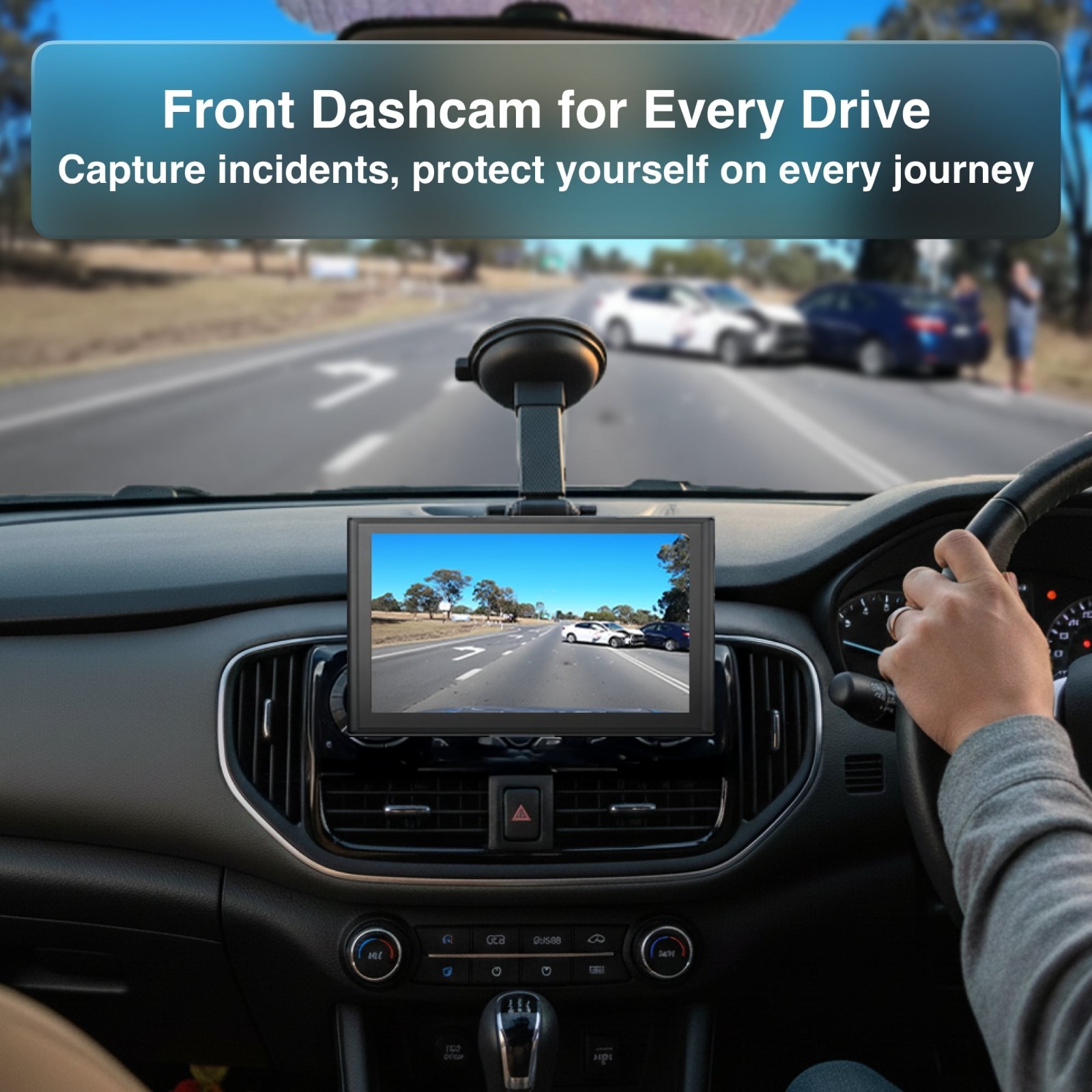 Laser 7in CarPlay Android Auto Screen Dual Cameras Wireless Portable