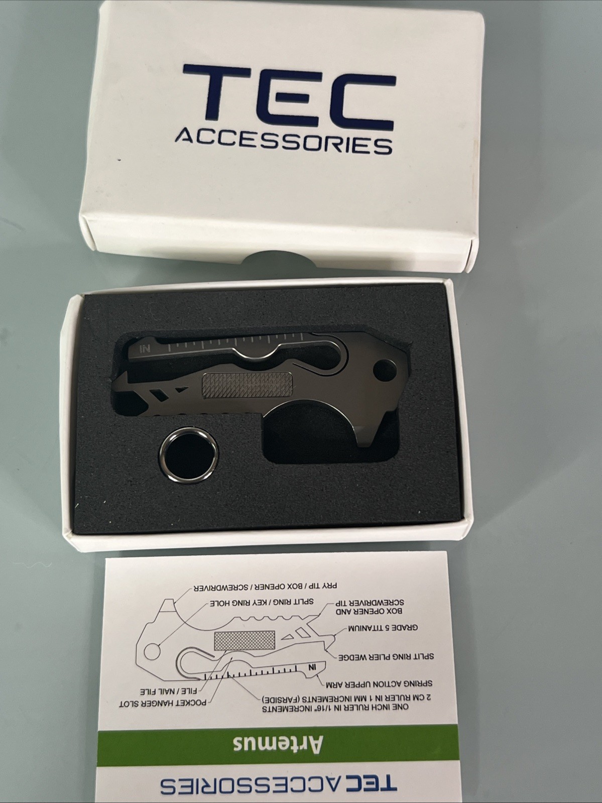 TEC Accessories Artemus Split Ring Micro-Tool Fits Any Keyholder/Organizer USA