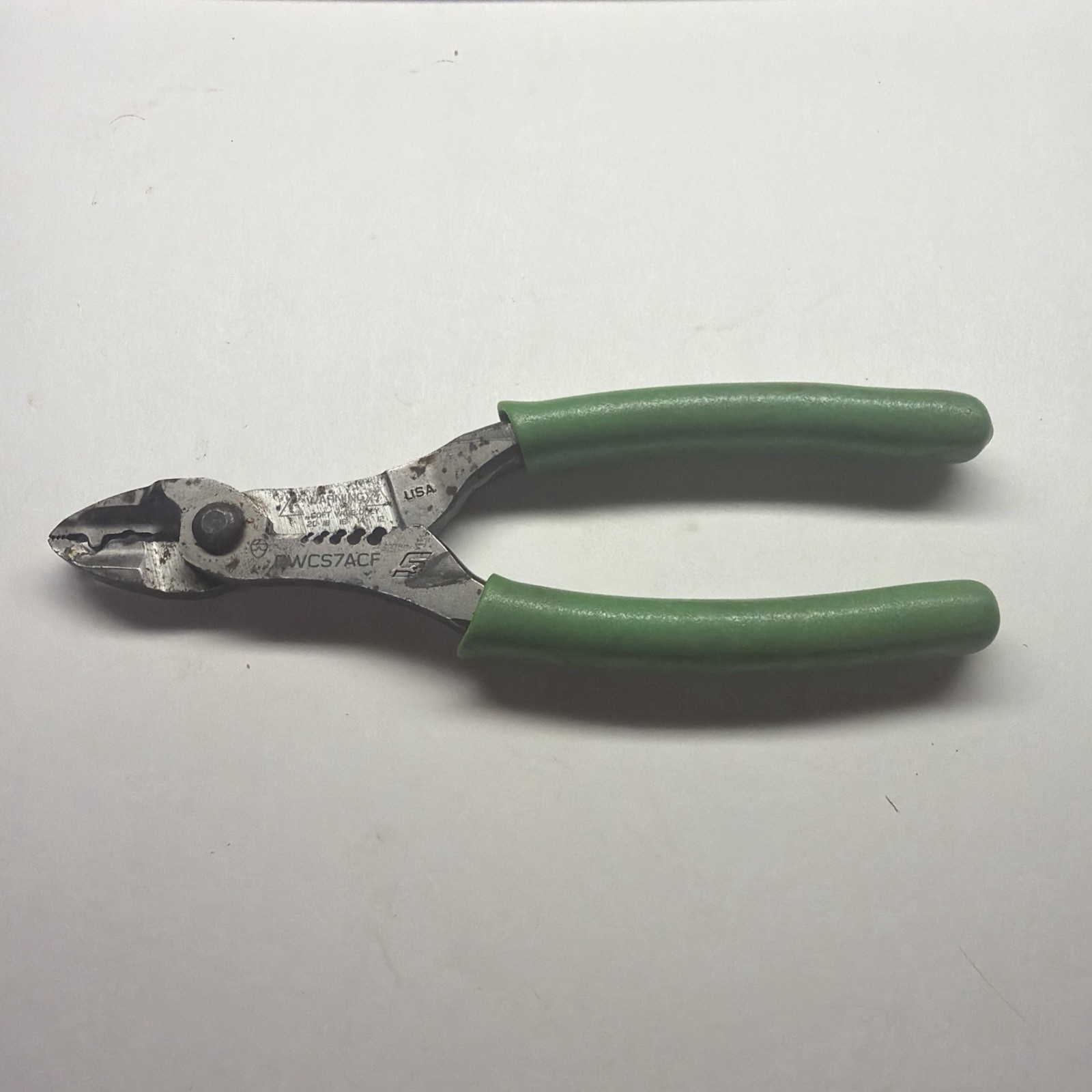 Snap On pwcs7acf  7” wire stripper cutter crimper 12-20 awg green C