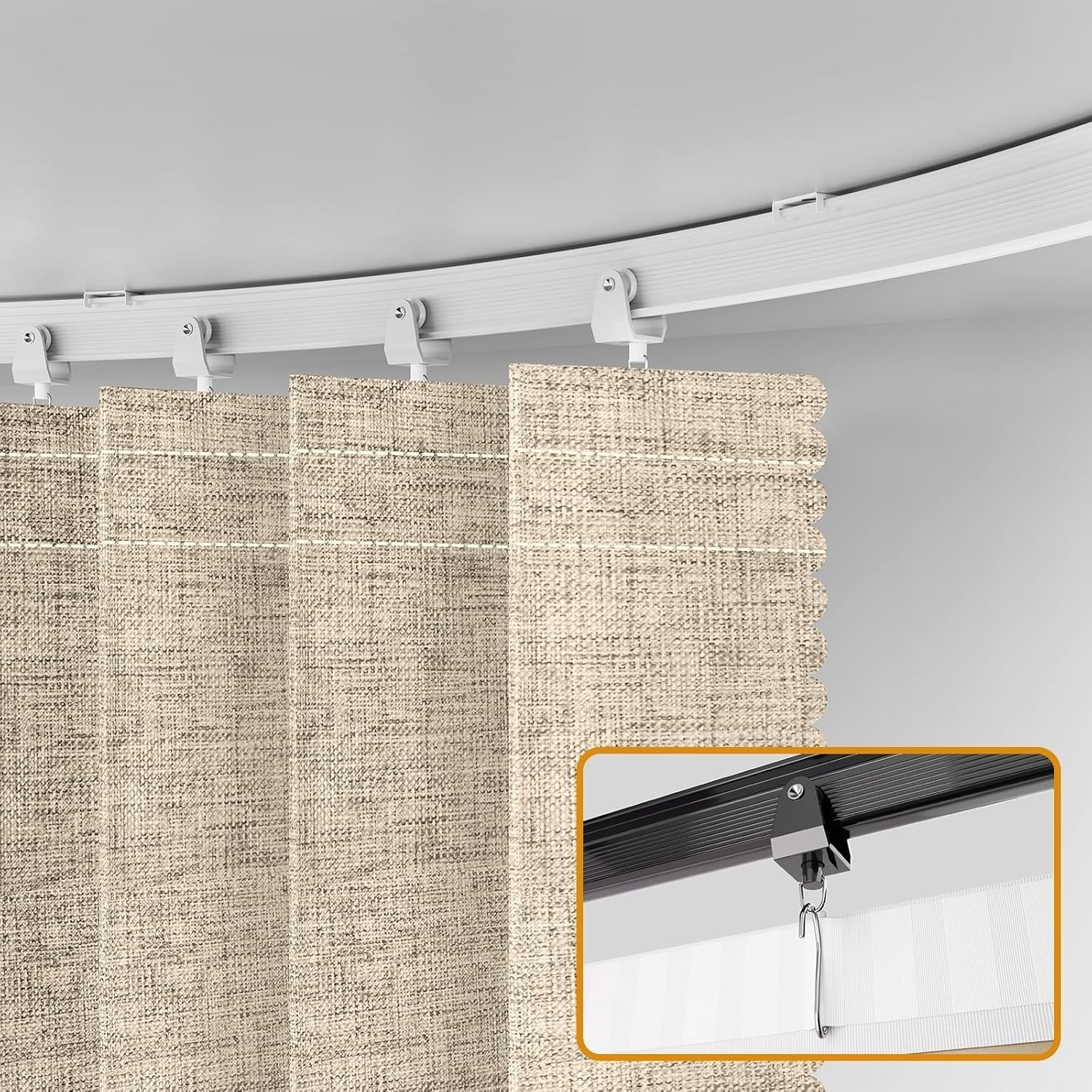 Accordion Folding Room Partition with Ceiling Track - Retractable